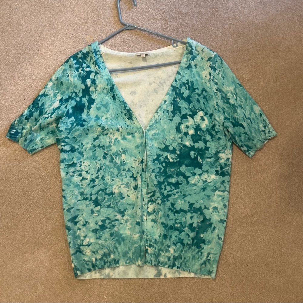 Women's Teal Floral Top